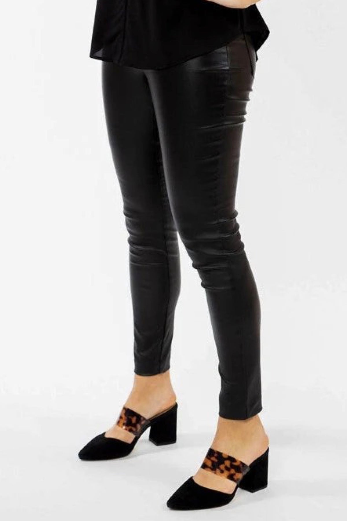 Wet Look Pant Black