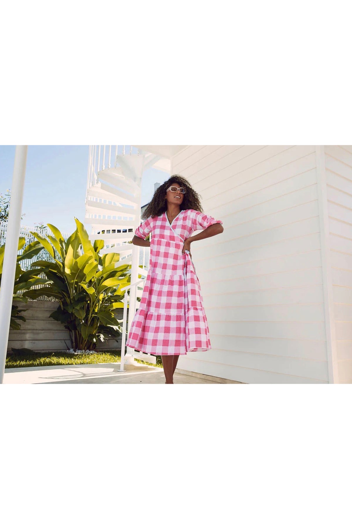 Maddie Dress Pink Check