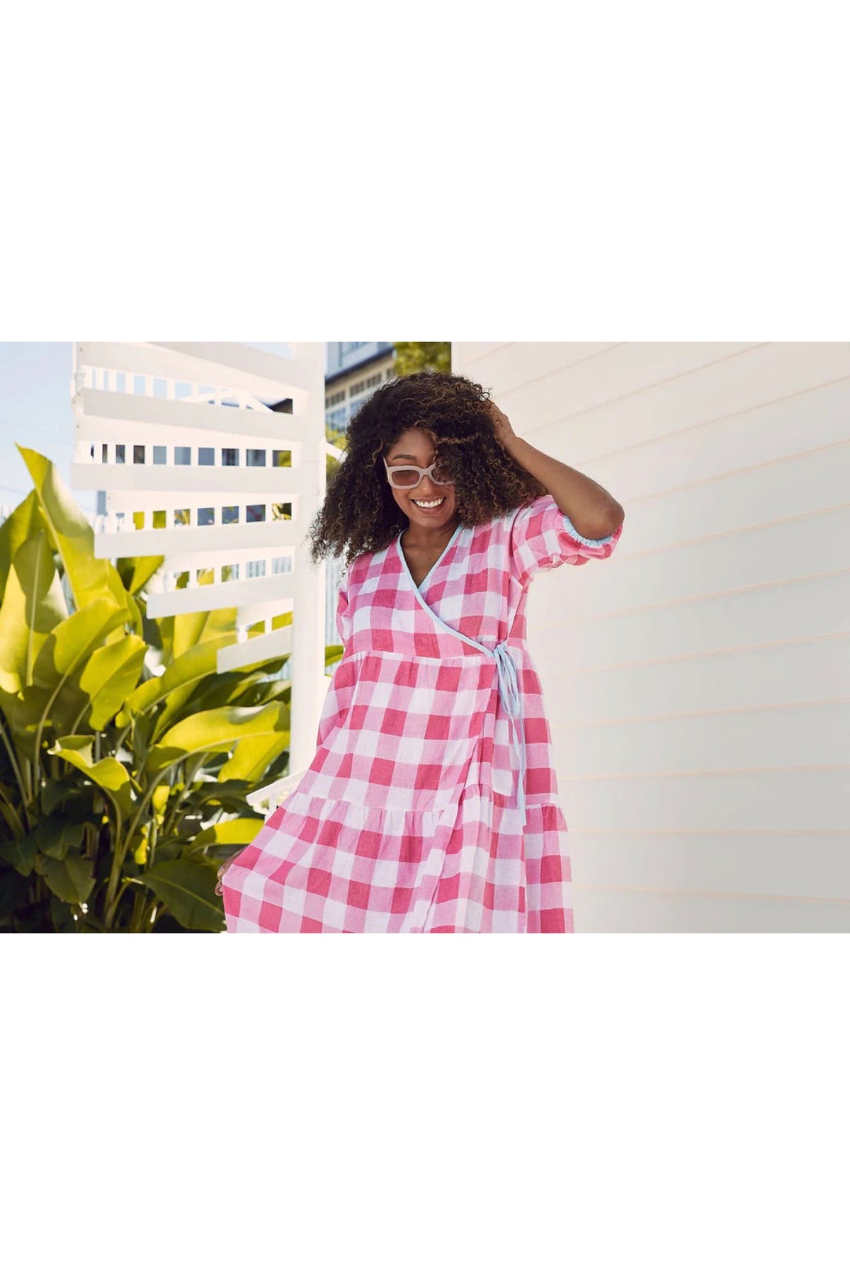 Maddie Dress Pink Check