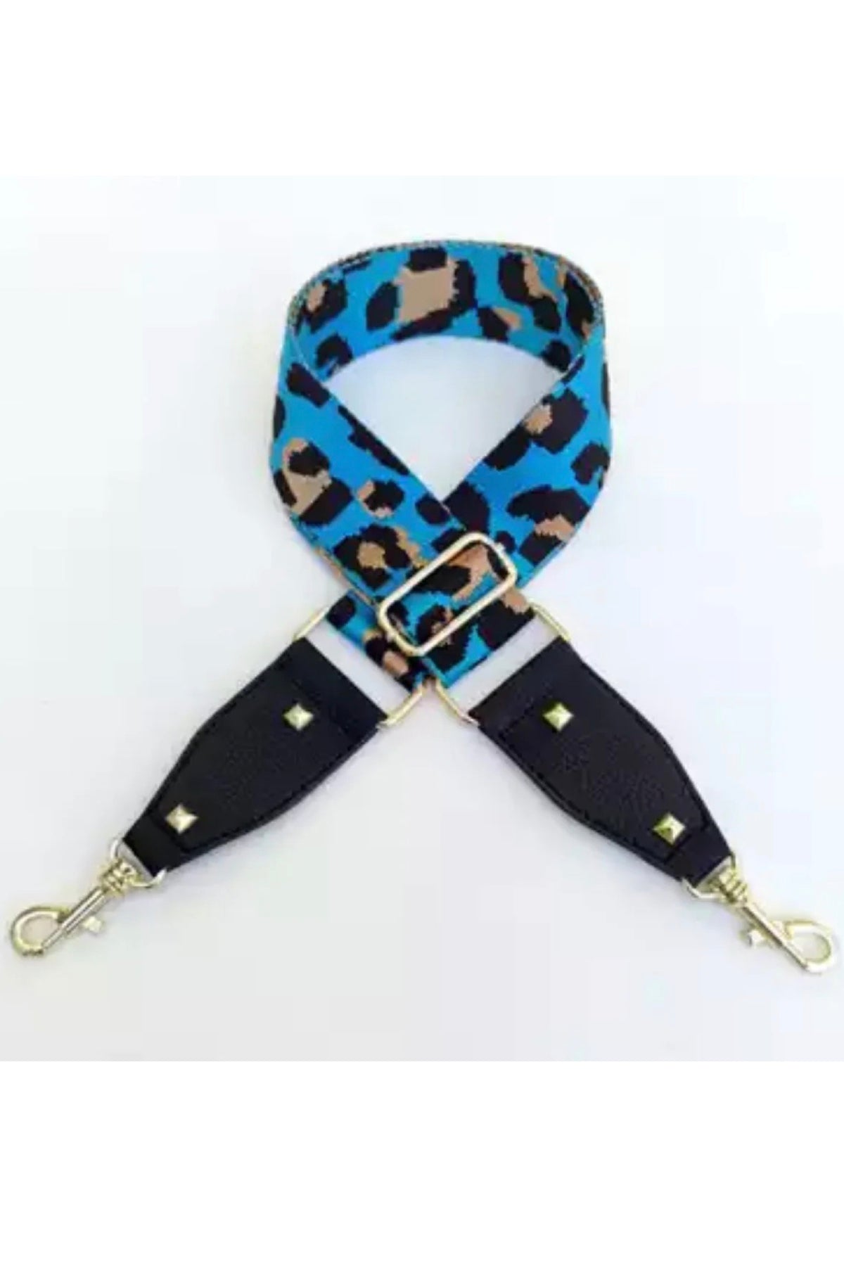 Bright Blue Leopard Handbag Strap