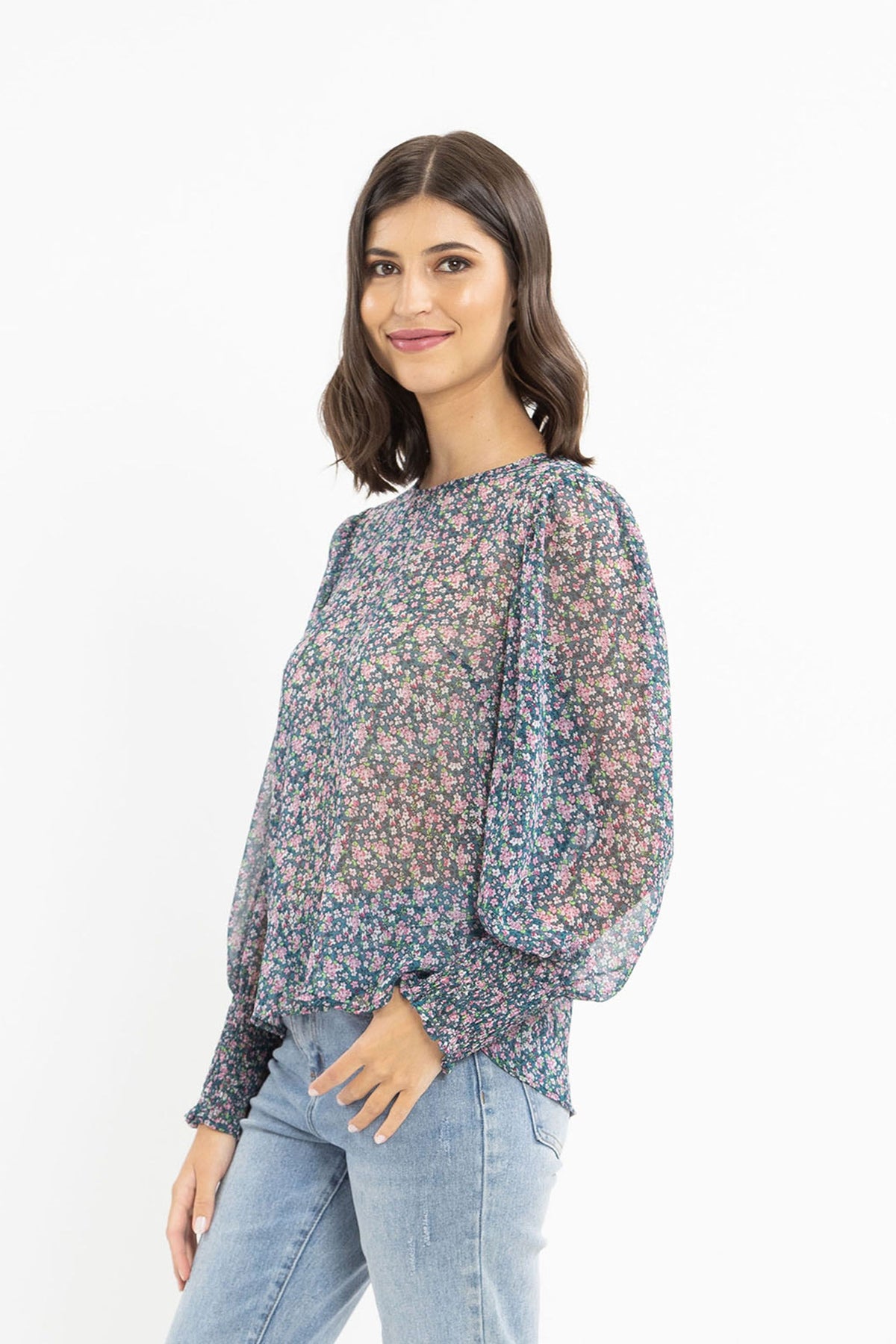 Timely Top Blossom Chiffon