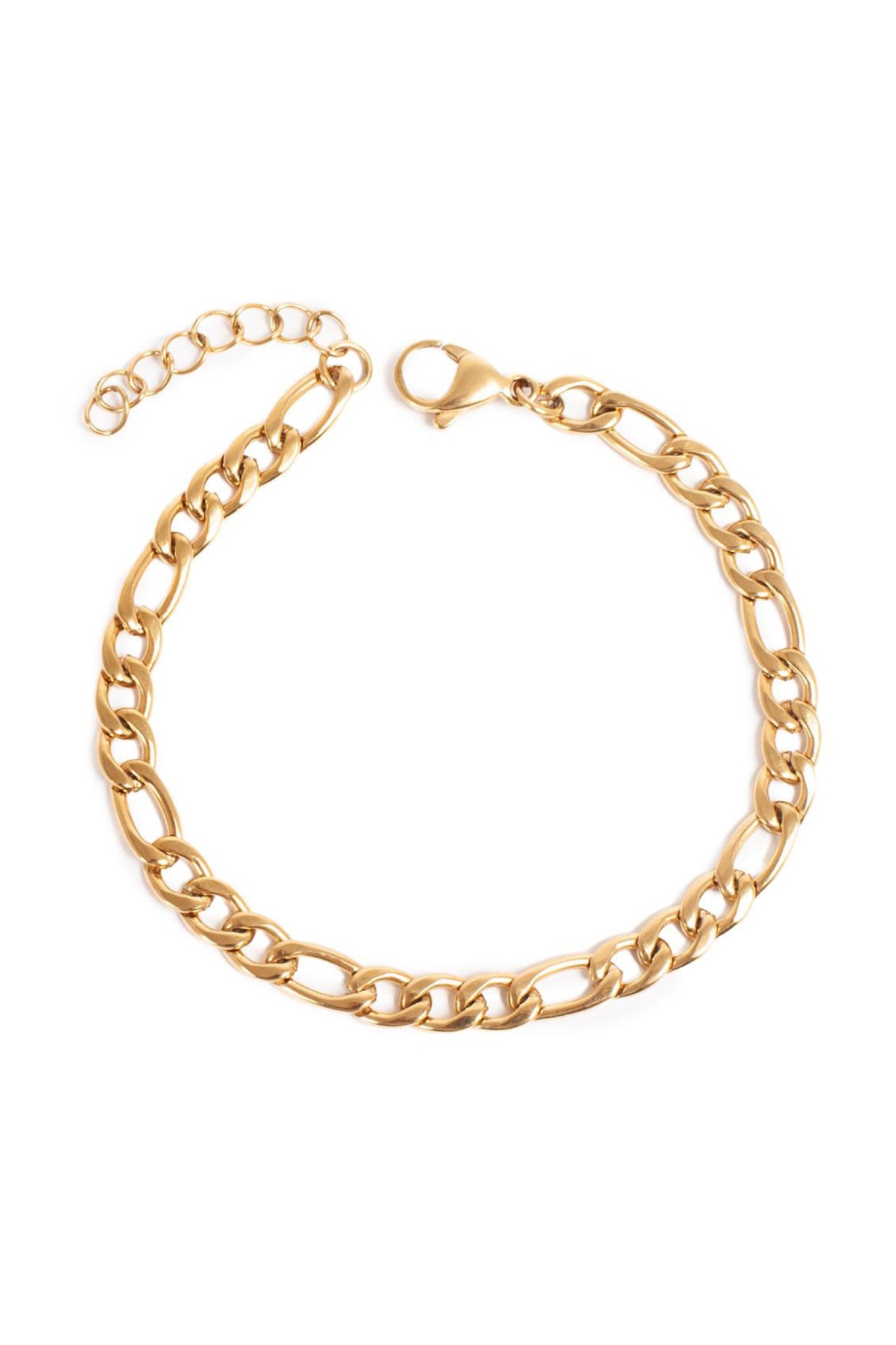 Bracelet Steel Unisex Figaro Gold