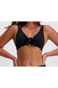 Moontide Contours Underwire Tie Front Bikini Top Black