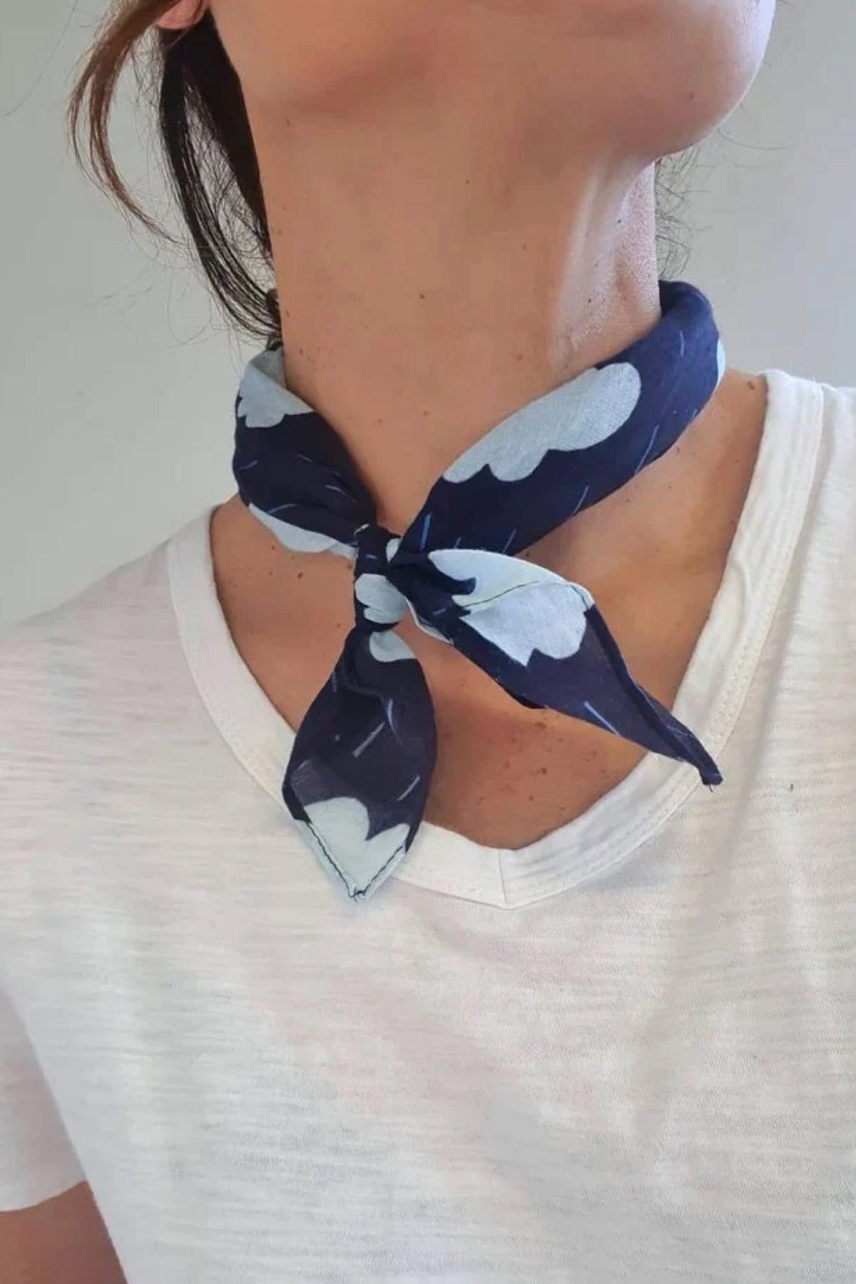 Blue Cloud Neck Tie