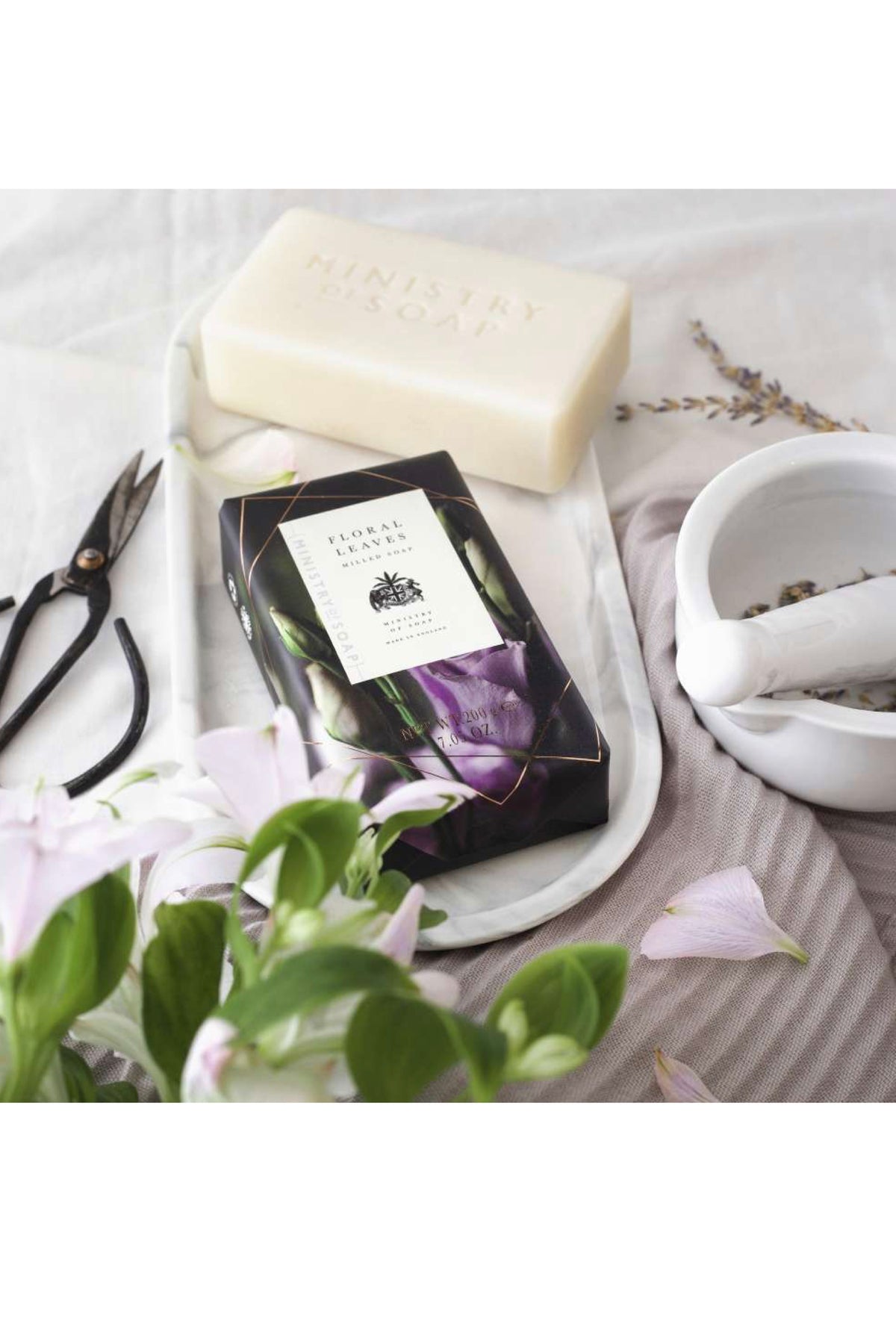 Dark Floral Leaves Soap