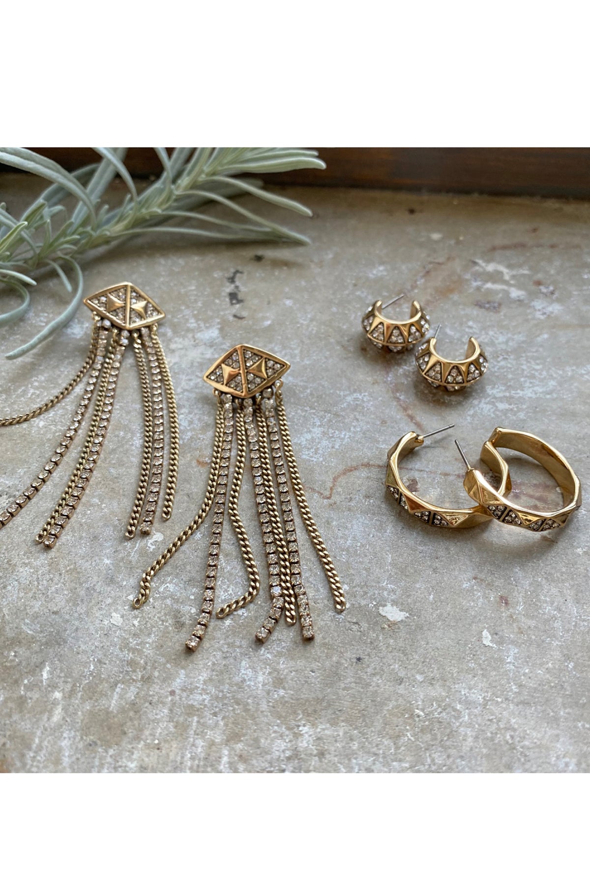 Shine Bright Long Statement Earrings Gold