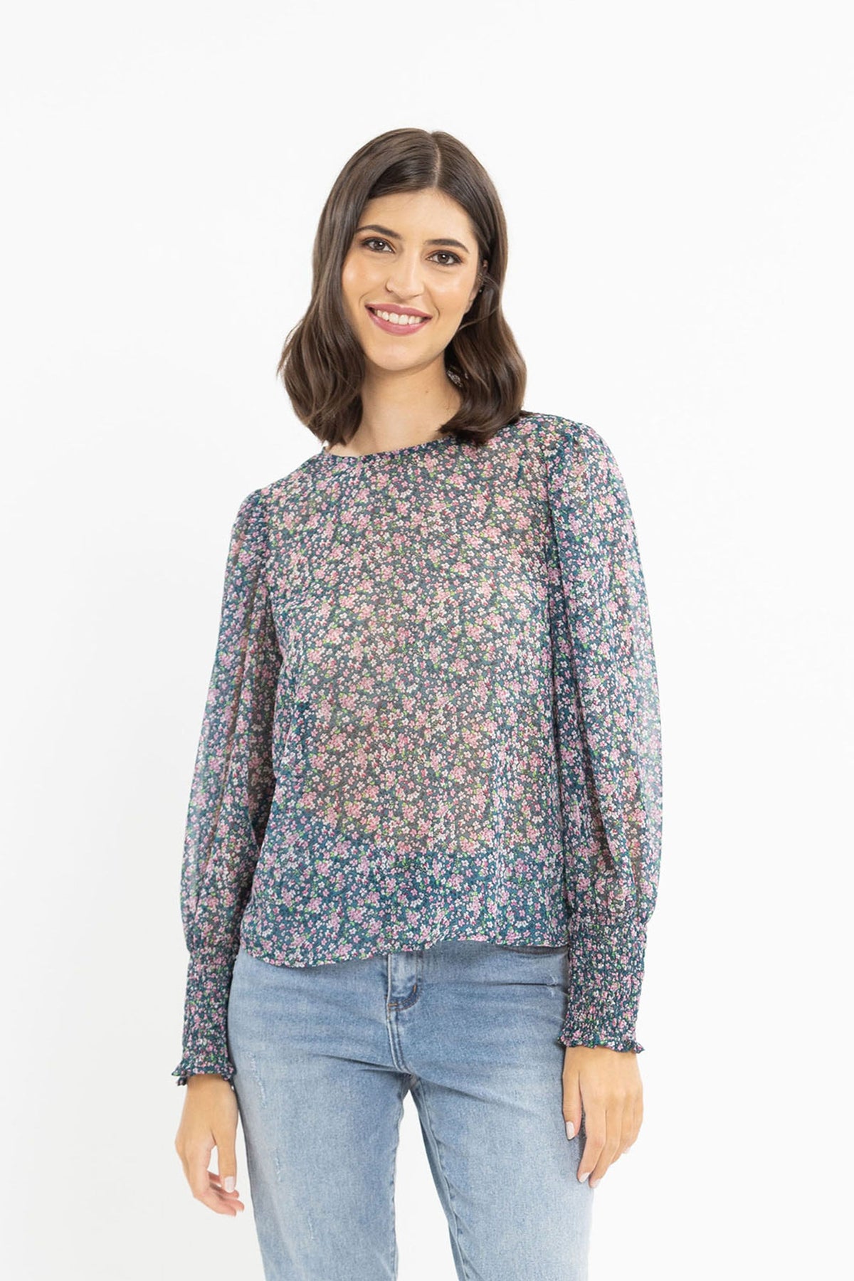 Timely Top Blossom Chiffon