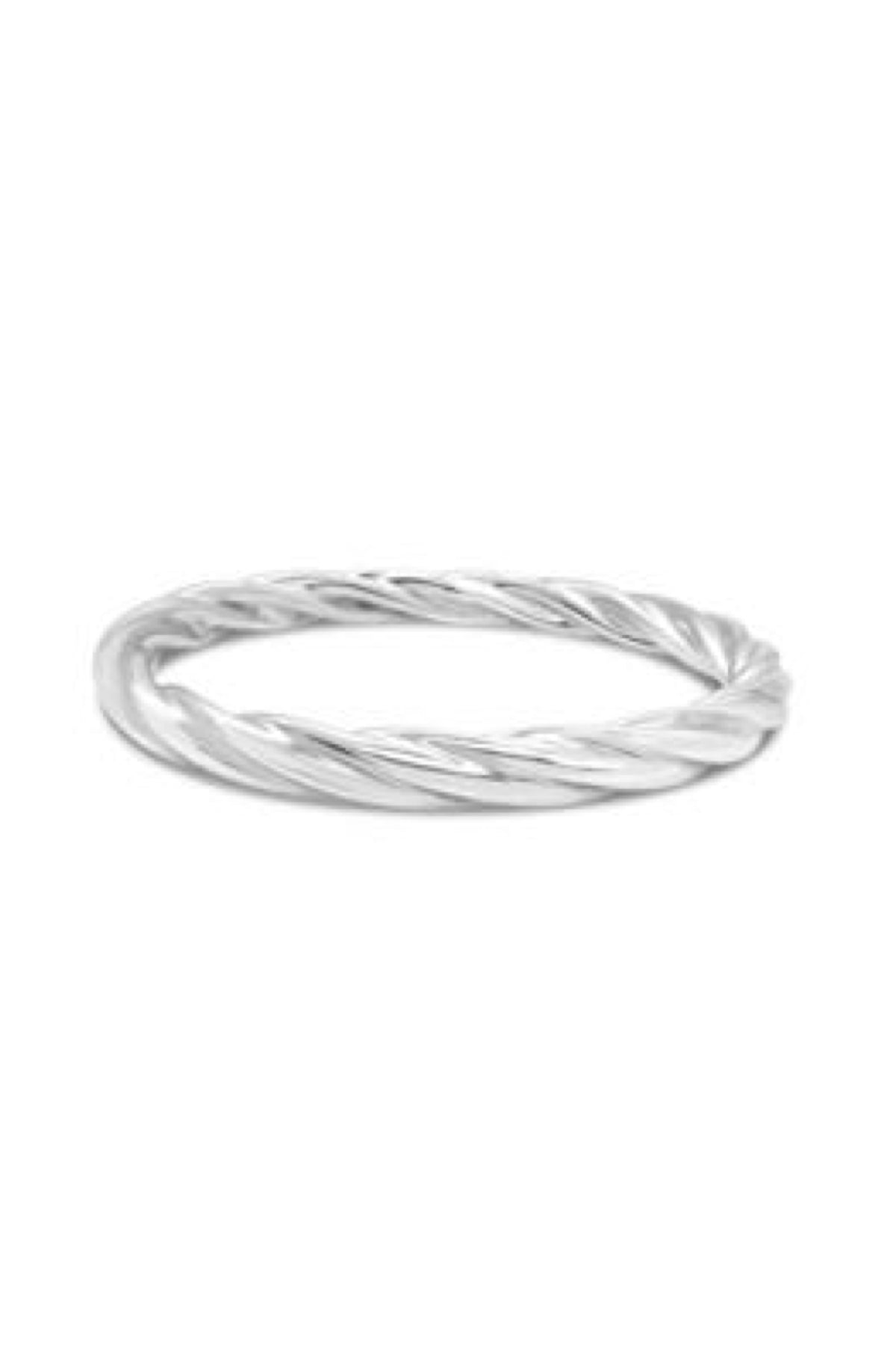 Thick Sterling Silver Twist Bangle 7x62mm