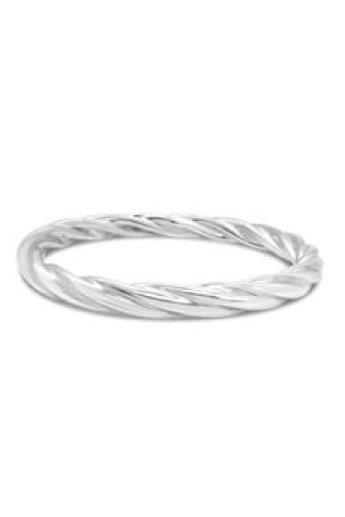 Thick Sterling Silver Twist Bangle 7x65mm