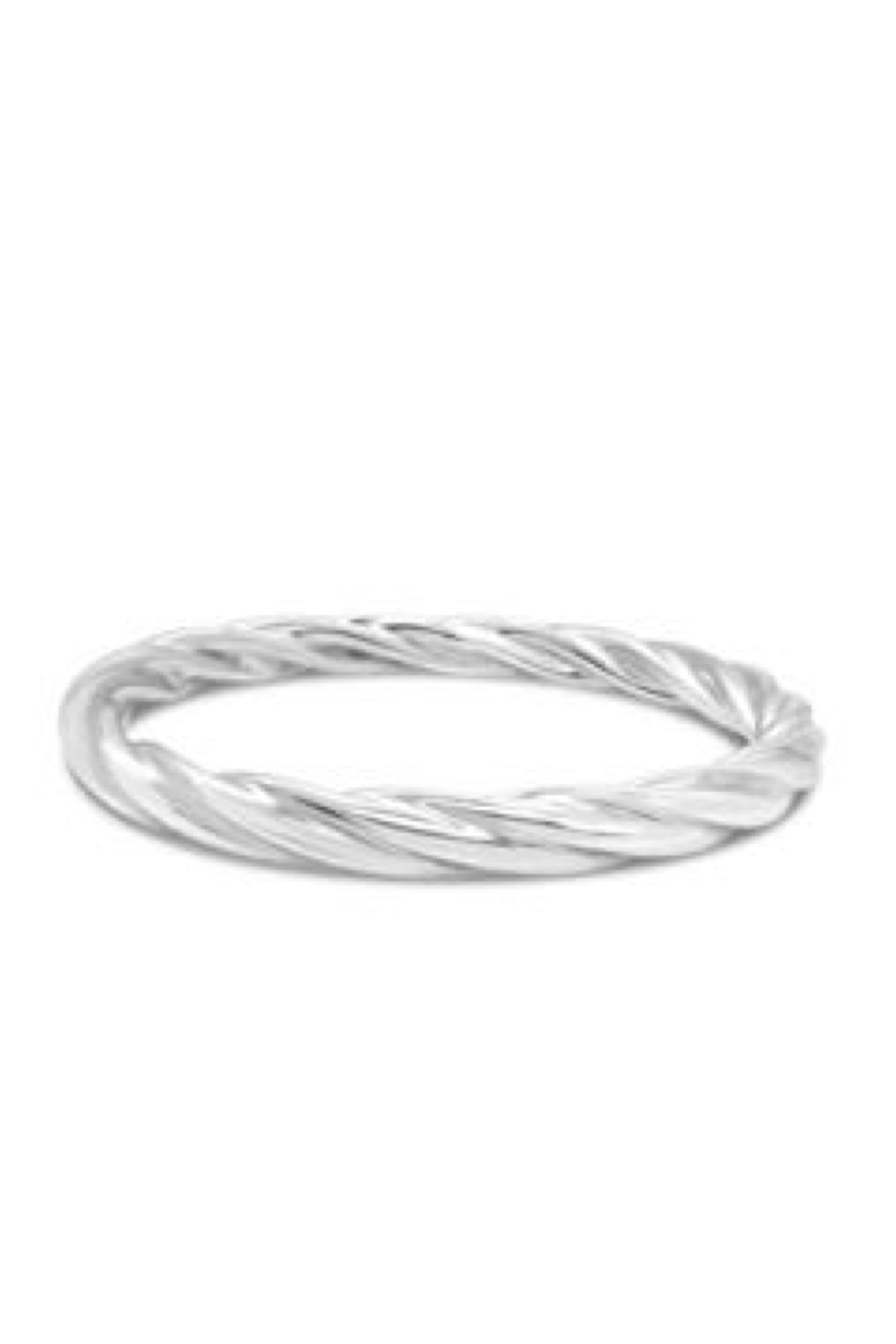 Thick Sterling Silver Twist Bangle 7x68mm