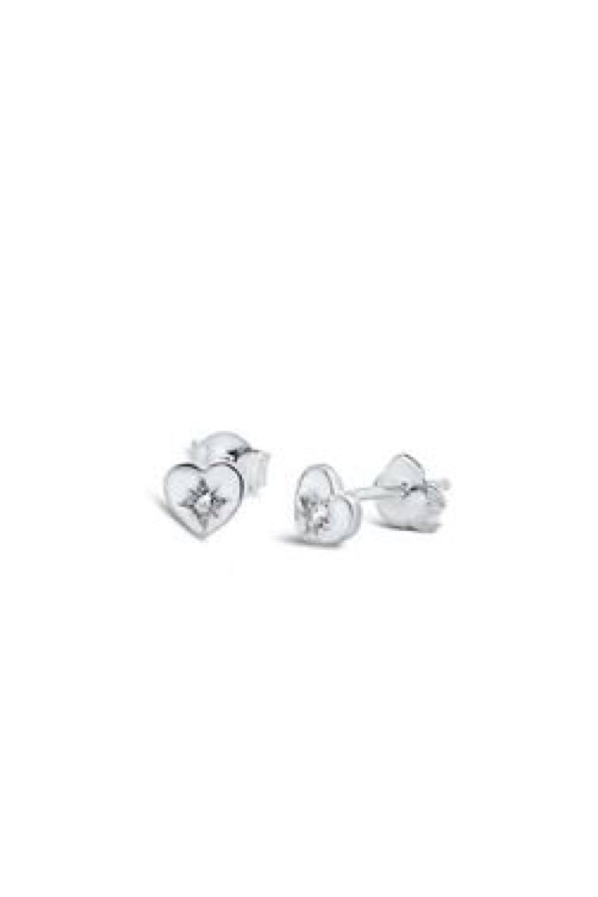 CZ Heart Studs