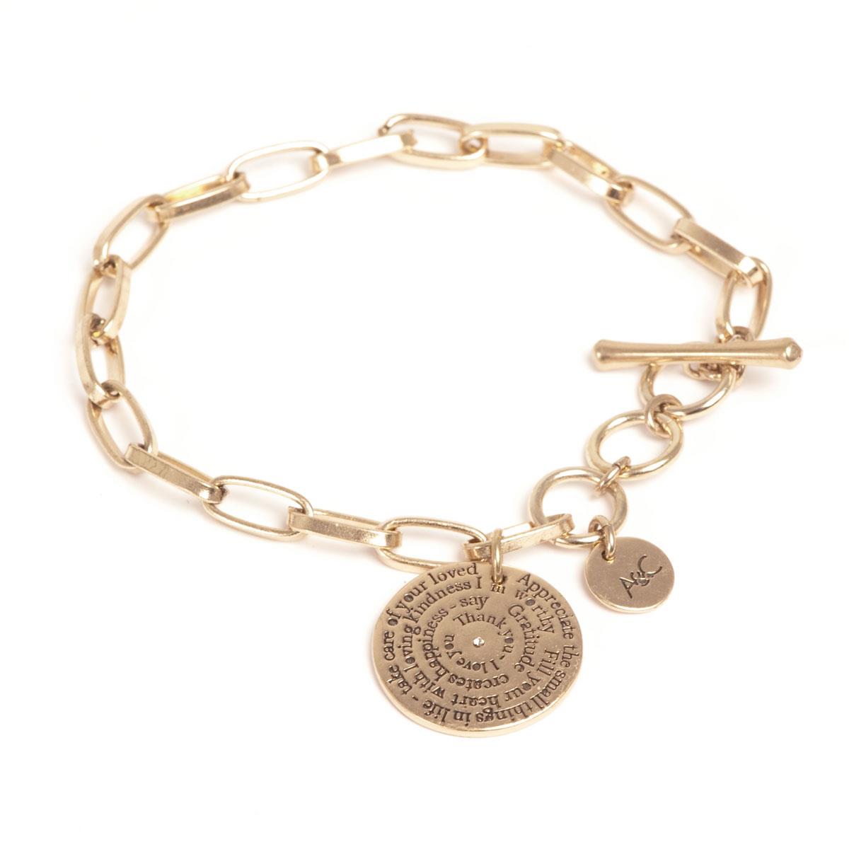 Bracelet With Lock Note To Self Gold